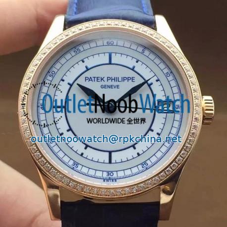 Replica Patek Philippe Calatrava 5296 Rose Gold Diamonds Bezel Swiss 324SC