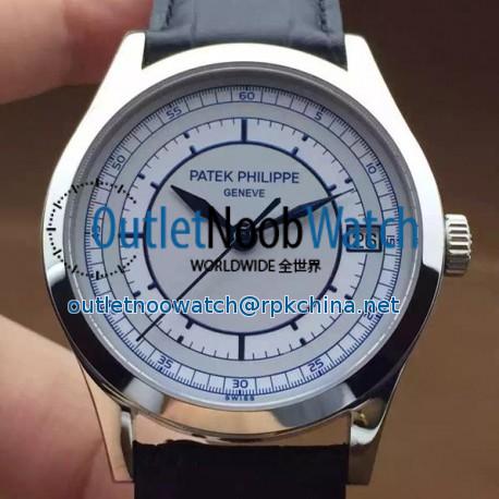 Replica Patek Philippe Calatrava 5296 Stainless Steel White & Blue Dial Swiss 324SC