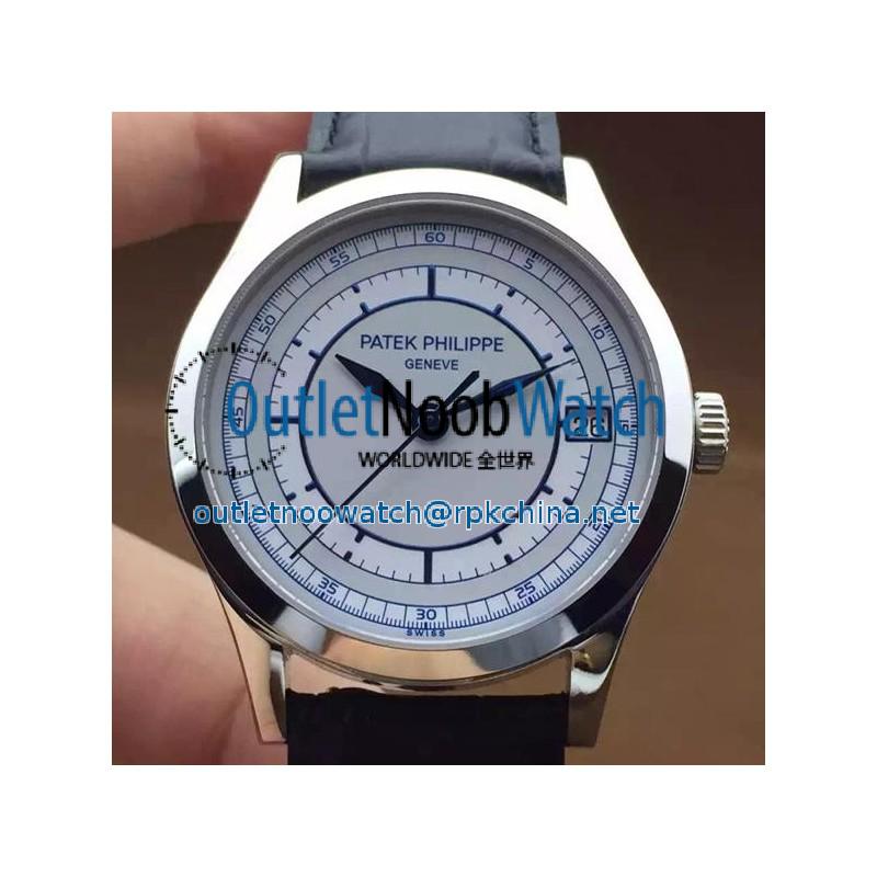 Replica Patek Philippe Calatrava 5296 Stainless Steel White & Blue Dial Swiss 324SC