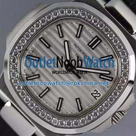 Replica Patek Philippe Nautilus Jumbo 5711 Stainless Steel Diamonds Bezel Swiss 2824