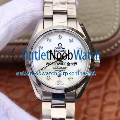 Replica Omega Seamaster Aqua Terra 150M Ladies 34MM 220.10.34.20.55.001 3S Stainless Steel Mother Of Pearl Dial Swiss 8520