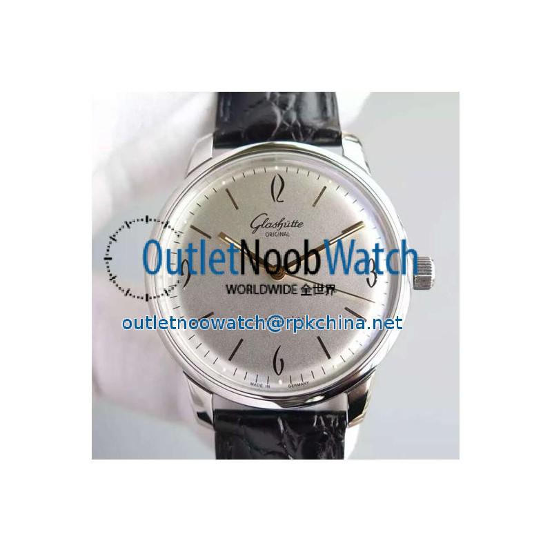 Replica Glashutte Senator Sixties Stainless Steel White Dial Swiss Caliber 39-52