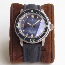 Replica Blancpain Fifty Fathoms 5015 12B40 O52 ZF Titanium Blue Dial Swiss 1315