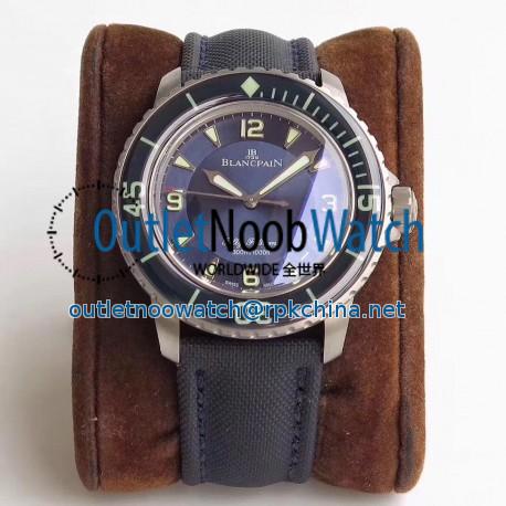 Replica Blancpain Fifty Fathoms 5015 12B40 O52 ZF Titanium Blue Dial Swiss 1315