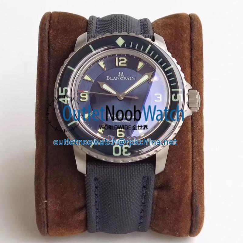 Replica Blancpain Fifty Fathoms 5015 12B40 O52 ZF Titanium Blue Dial Swiss 1315