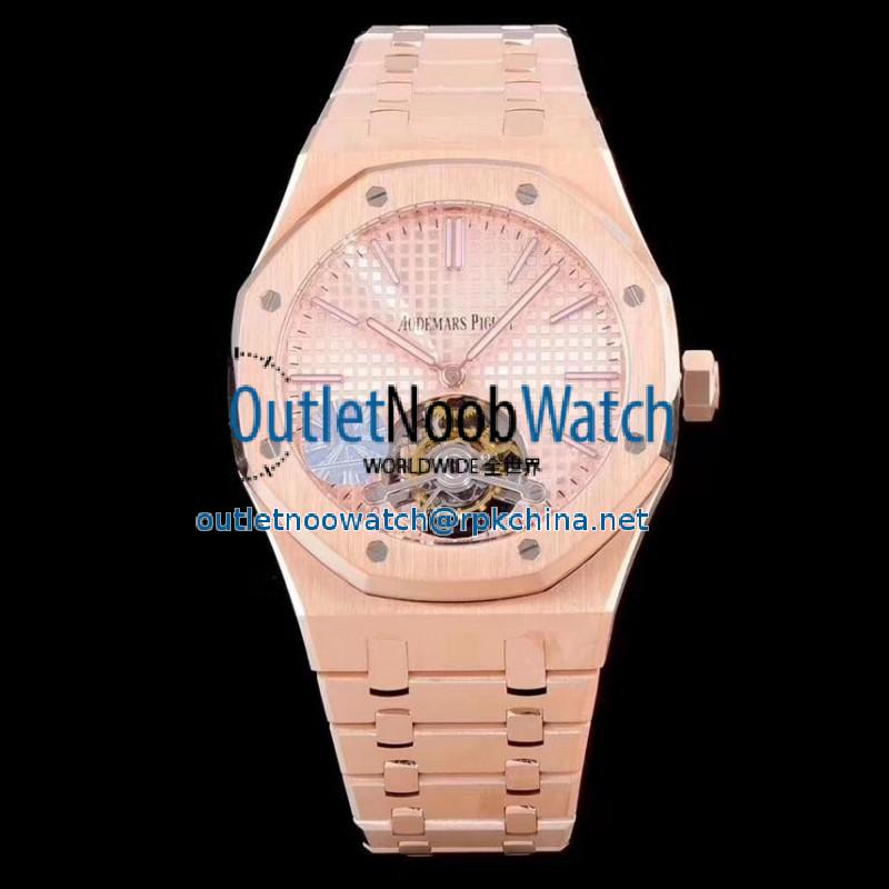 Replica Audemars Piguet Royal Oak Tourbillon Extra Thin 26522 JF Rose Gold Rose Gold Dial Swiss Tourbillon