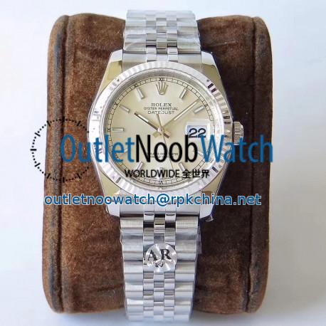 Replica Rolex Datejust 36MM 116234 AR V2 Stainless Steel 904L Silver Dial Swiss 3135