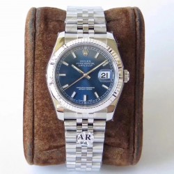 Replica Rolex Datejust 36MM 116234 AR V2 Stainless Steel 904L Blue Dial Swiss 3135