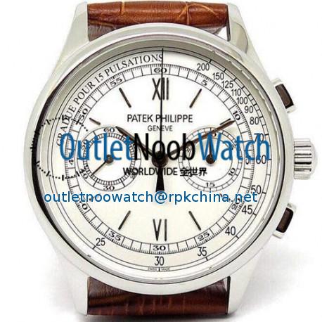 Replica Patek Philippe 5170G Chronograph Stainless Steel White Dial Lemania