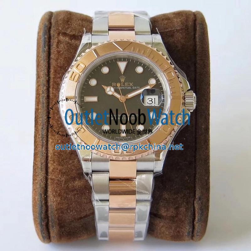 Replica Rolex Yacht-Master 40 116621 VR Stainless Steel & Rose Gold Black Dial Swiss 2836-2