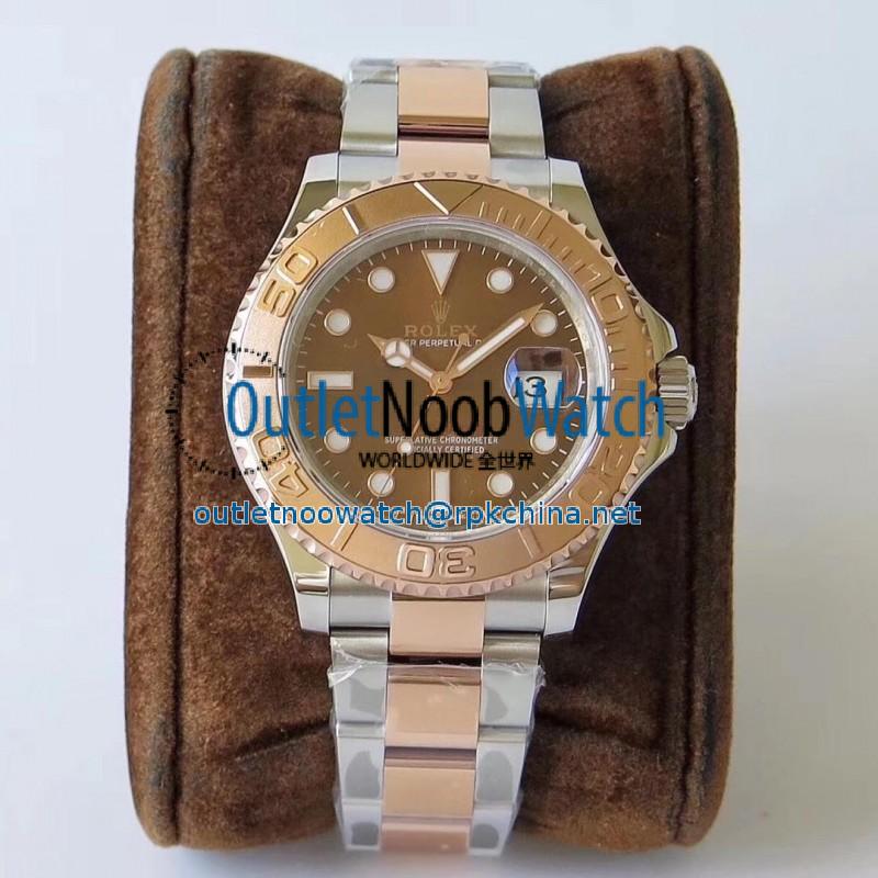 Replica Rolex Yacht-Master 40 116621 VR Stainless Steel & Rose Gold Chocolate Dial Swiss 2836-2