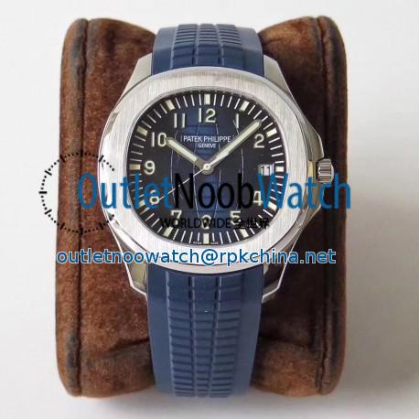 Replica Patek Philippe Aquanaut 5168G-001 ZF Stainless Steel Blue Dial Swiss 324SC