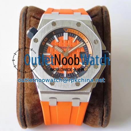 Replica Audemars Piguet Royal Oak Offshore Diver 15710ST.OO.A070CA.01 JF V8 Stainless Steel Orange Dial Swiss 3120