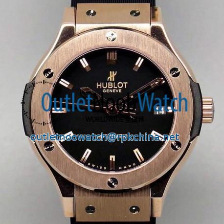 Replica Hublot Big Bang Rose Gold Black Dial Swiss 2824-2