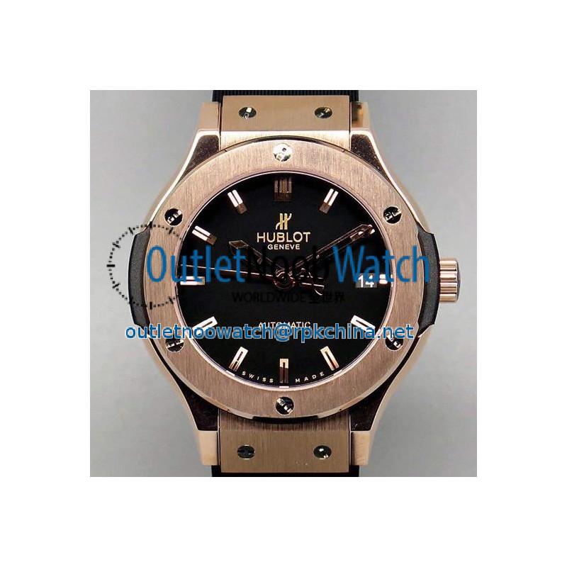 Replica Hublot Big Bang Rose Gold Black Dial Swiss 2824-2