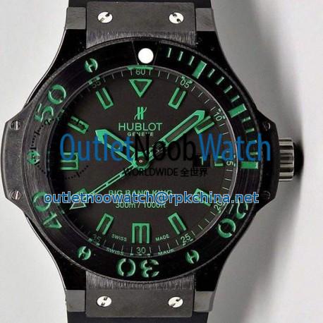 Replica Hublot Big Bang King Green Magic Ceramic Black Dial Swiss HUB4100