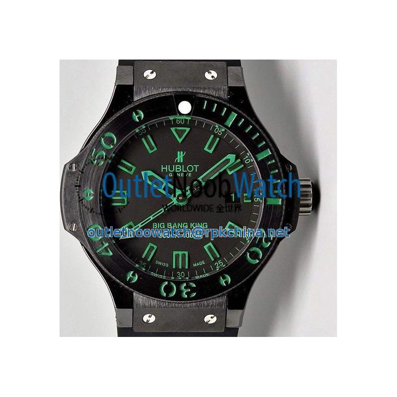 Replica Hublot Big Bang King Green Magic Ceramic Black Dial Swiss HUB4100