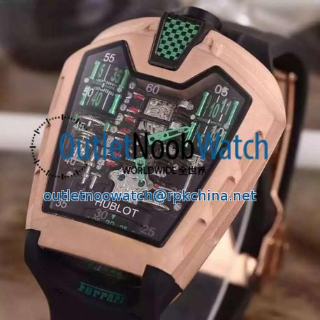 Replica Hublot LaFerrari MP-05 Rose Gold Green & Skeleton Dial Swiss 2824