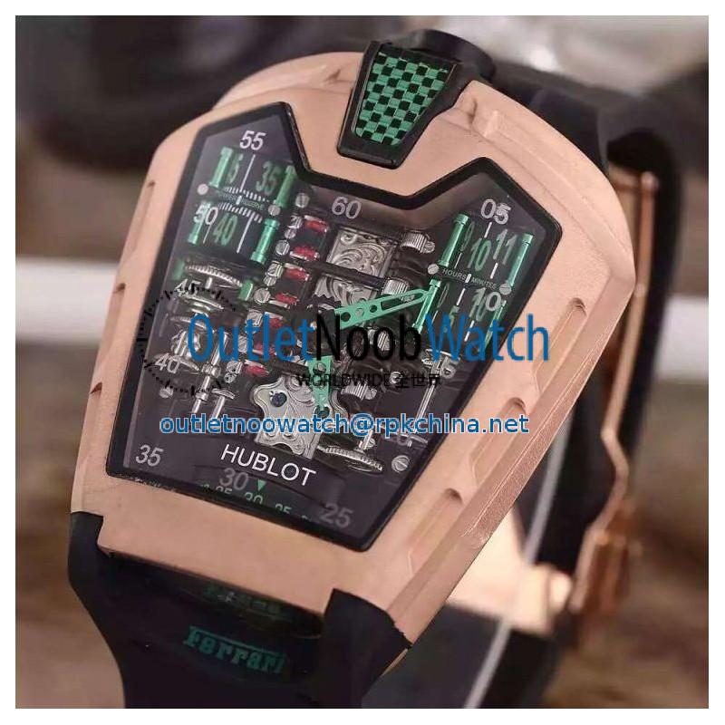 Replica Hublot LaFerrari MP-05 Rose Gold Green & Skeleton Dial Swiss 2824