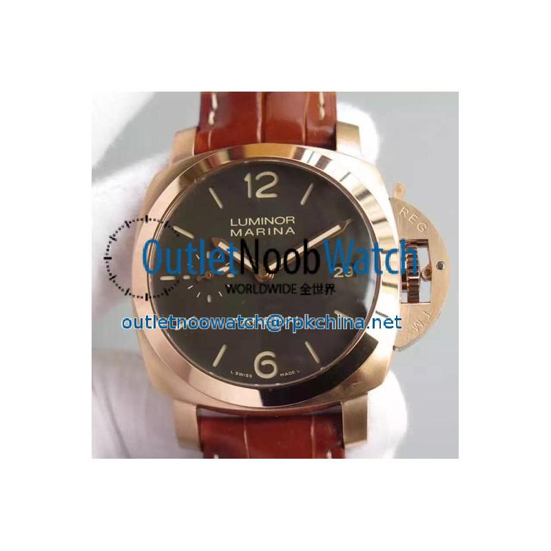 Replica Panerai Luminor Marina 1950 PAM 393 Rose Gold Black Dial Swiss P9000