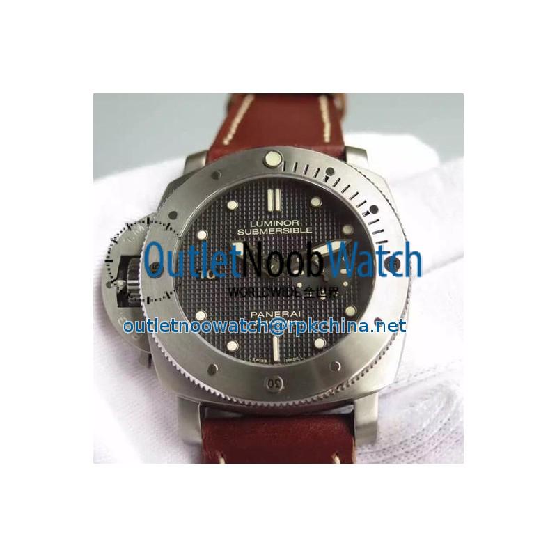 Replica Panerai Luminor Submersible 1950 PAM 569 Titanium Black Dial Swiss P9000