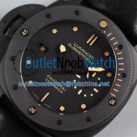 Replica Panerai Luminor Submersible 1950 PAM 607 Ceramic Black Dial Swiss P9000