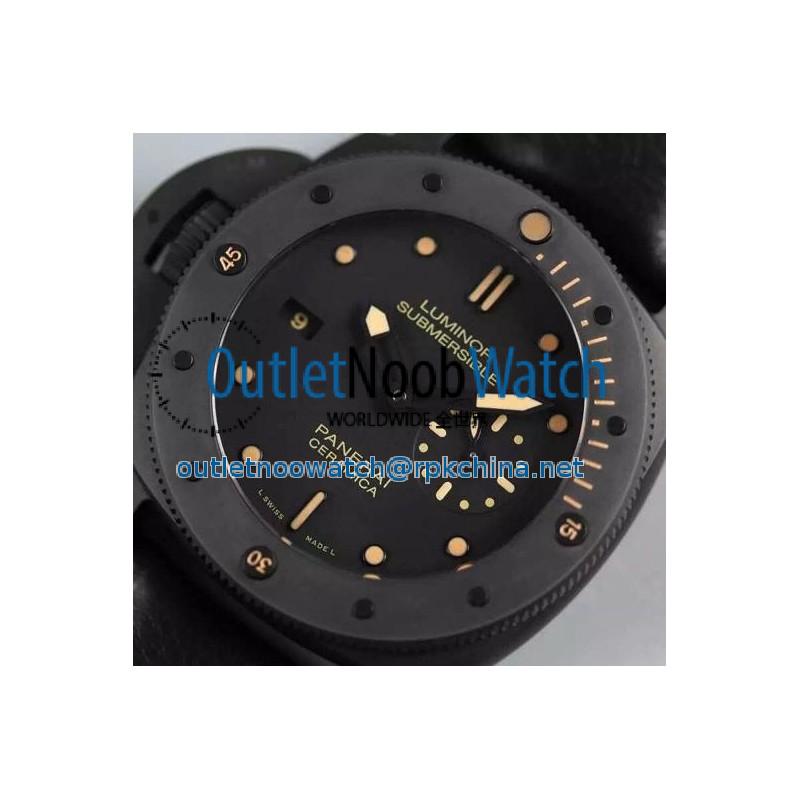 Replica Panerai Luminor Submersible 1950 PAM 607 Ceramic Black Dial Swiss P9000