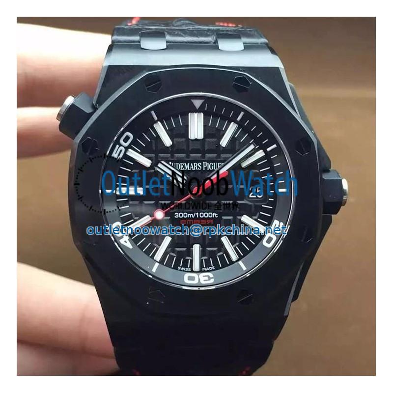 Replica Audemars Piguet Royal Oak Offshore Diver Ember Limited Edition Black Ceramic Black Dial Swiss 3120