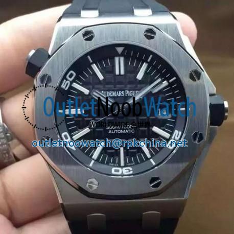 Replica Audemars Piguet Royal Oak Offshore Diver 15710 Stainless Steel Black Dial Swiss 3120