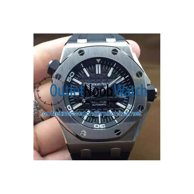 Replica Audemars Piguet Royal Oak Offshore Diver 15710 Stainless Steel Black Dial Swiss 3120