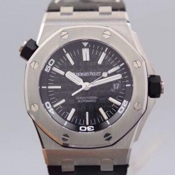 Replica Audemars Piguet Royal Oak Offshore Diver 15710 Stainless Steel Black Dial Swiss 2824