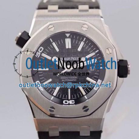 Replica Audemars Piguet Royal Oak Offshore Diver 15710 Stainless Steel Black Dial Swiss 2824