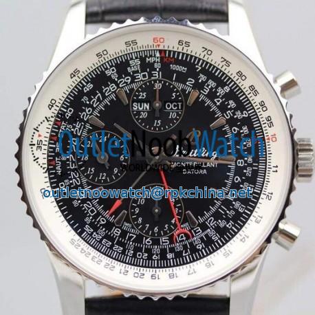 Replica Breitling Datora Montbrillant Perpetual Calendar Chronograph Black Dial SWISS 7751