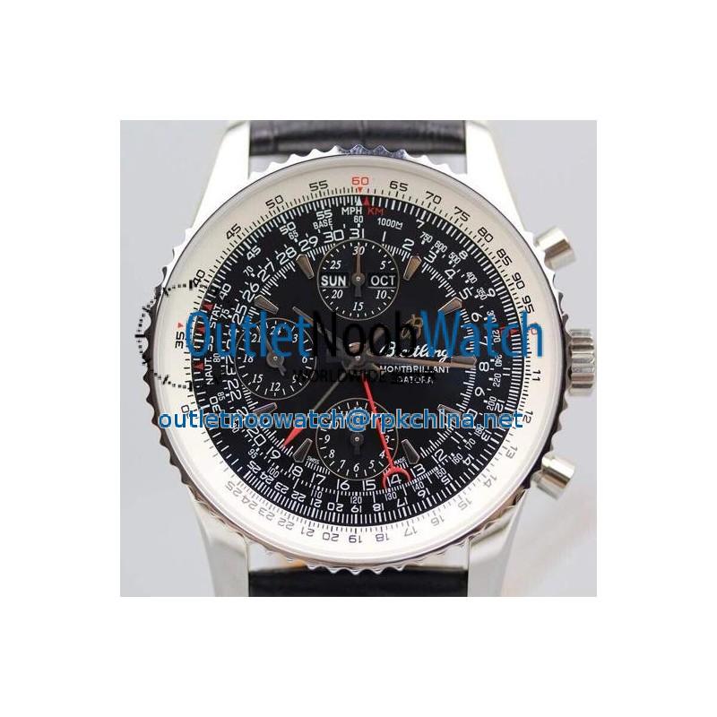 Replica Breitling Datora Montbrillant Perpetual Calendar Chronograph Black Dial SWISS 7751