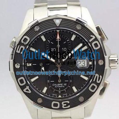 Replica Tag Heuer Aquaracer Chronograph 500M Calibre 16 Stainless Steel Black Dial Swiss Calibre 16