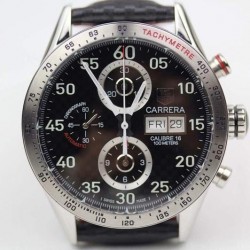 Replica Tag Heuer Carrera Calibre 16 Stainless Steel Carbon Fiber Dial Swiss Calibre 16