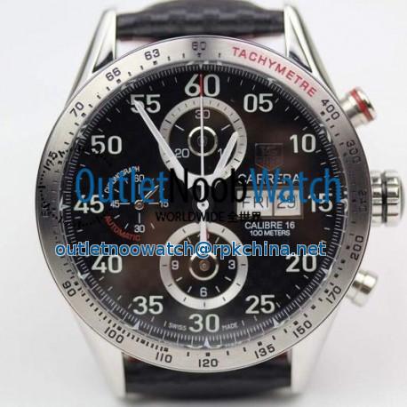 Replica Tag Heuer Carrera Calibre 16 Stainless Steel Carbon Fiber Dial Swiss Calibre 16