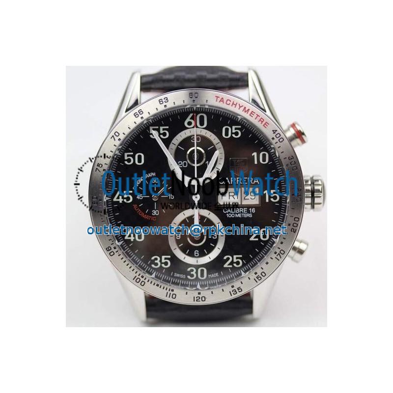 Replica Tag Heuer Carrera Calibre 16 Stainless Steel Carbon Fiber Dial Swiss Calibre 16