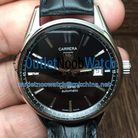 Replica Tag Heuer Carrera Calibre 5 Stainless Steel Black Dial Swiss Calibre 5