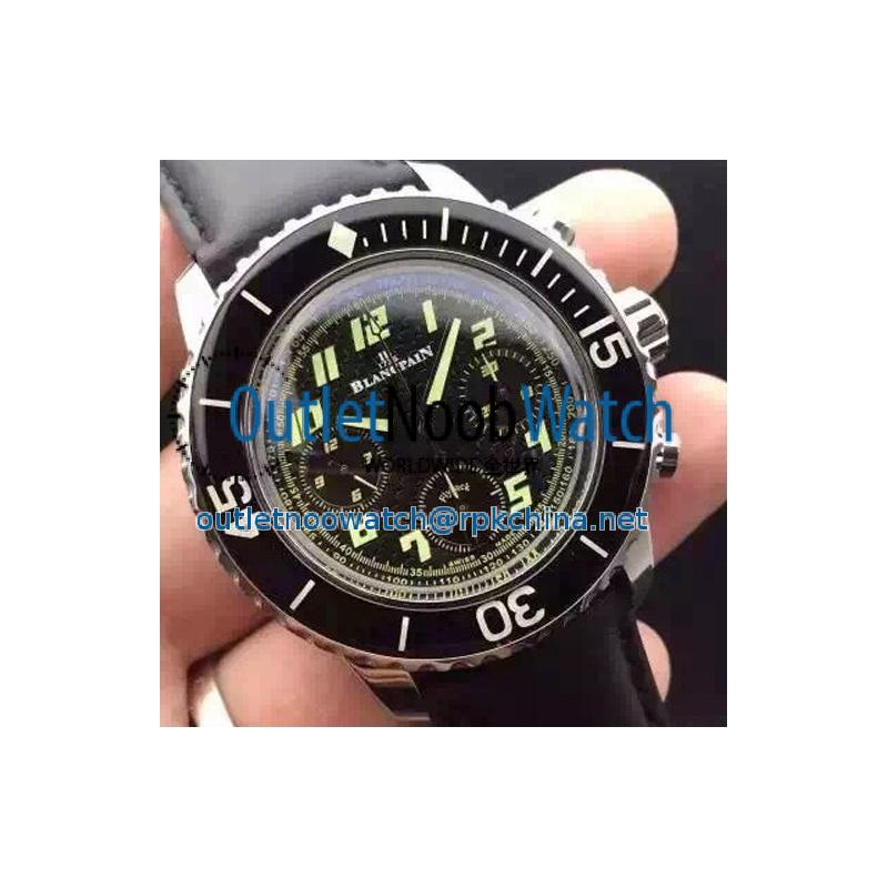 Replica Blancpain Fifty Fathoms Flyback Stainless Steel Black Dial Swiss 7750