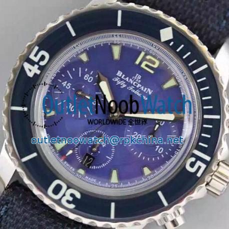 Replica Blancpain Fifty Fathoms Flyback Stainless Steel Blue Dial Swiss 7750