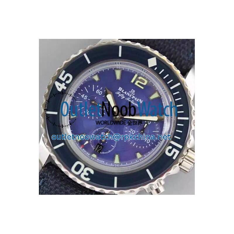 Replica Blancpain Fifty Fathoms Flyback Stainless Steel Blue Dial Swiss 7750