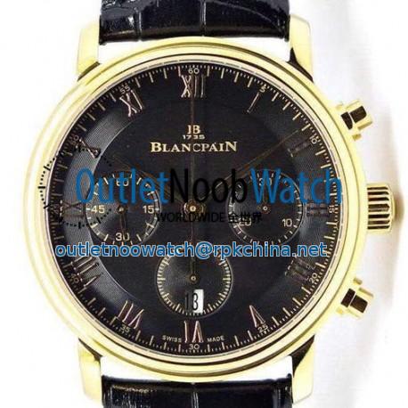 Replica Blancpain Villeret Rose Gold Black Dial Swiss 7750