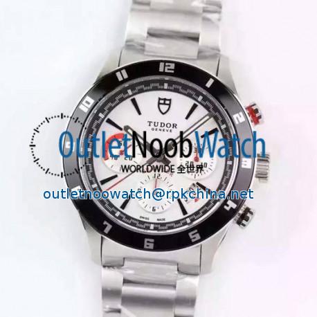 Replica Tudor Grantour Stainless Steel White Dial Swiss 7750