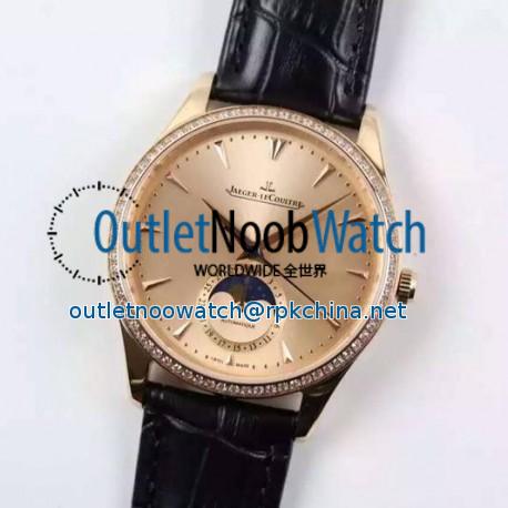 Replica Jaeger-LeCoultre Master Ultra Thin Moon Rose Gold Gold Dial Swiss JLC 925