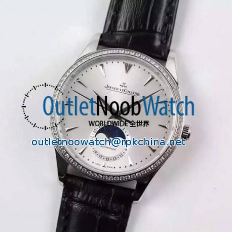 Replica Jaeger-LeCoultre Master Ultra Thin Moon Stainless Steel White Dial Swiss JLC 925