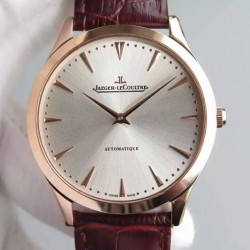 Replica Jaeger-LeCoultre Master Ultra Thin Rose Gold Silver Dial Swiss JLC 898C