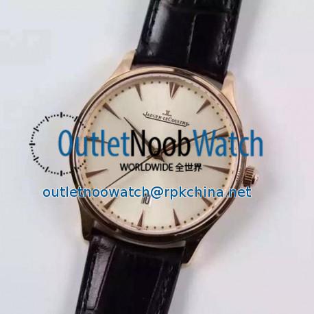 Replica Jaeger-LeCoultre Master Ultra Thin Date Rose Gold White Dial Swiss JLC 899