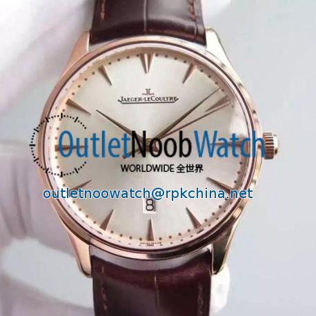 Replica Jaeger-LeCoultre Master Ultra Thin Date Rose Gold Silver Dial Swiss JLC 899