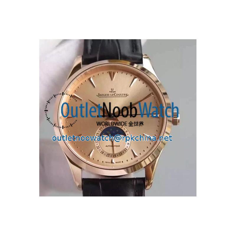 Replica Jaeger-LeCoultre Master Ultra Thin Moon Rose Gold Gold Dial Swiss JLC 925